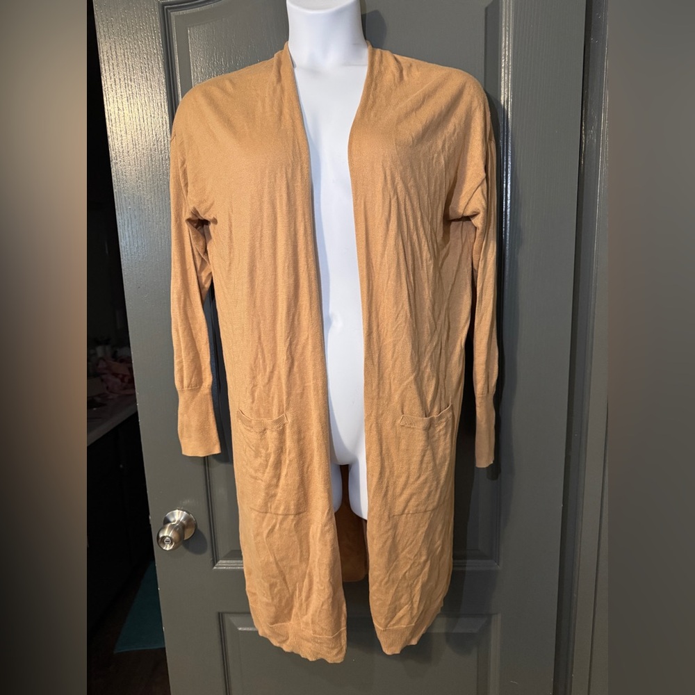 Old Navy Lightweight Longline Cardigan – Women’s Large Brown Tan Open Front
